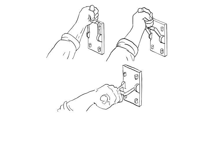 Hand Pulling Frankenstein Light Throw Switch Drawing
