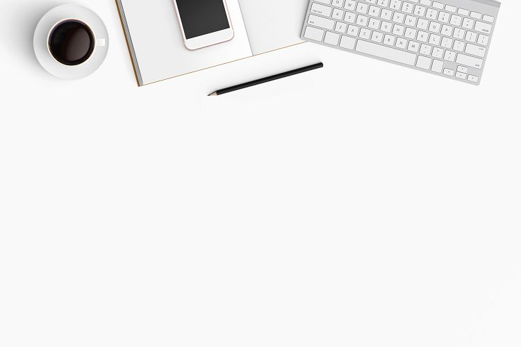  Modern workplace. Top view. Flat lay style. 22