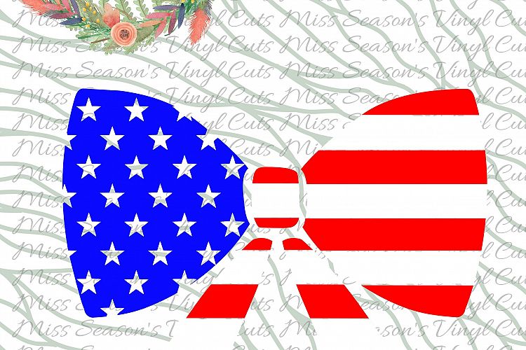 American Flag Bow SVG Png Dxf EPS 
