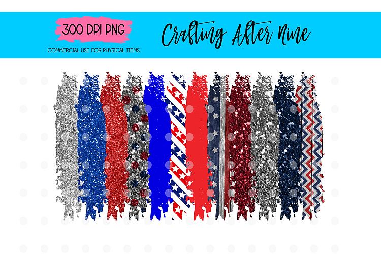 Download 4th of July Paint Brush Stroke Background Bundle (350824 ...