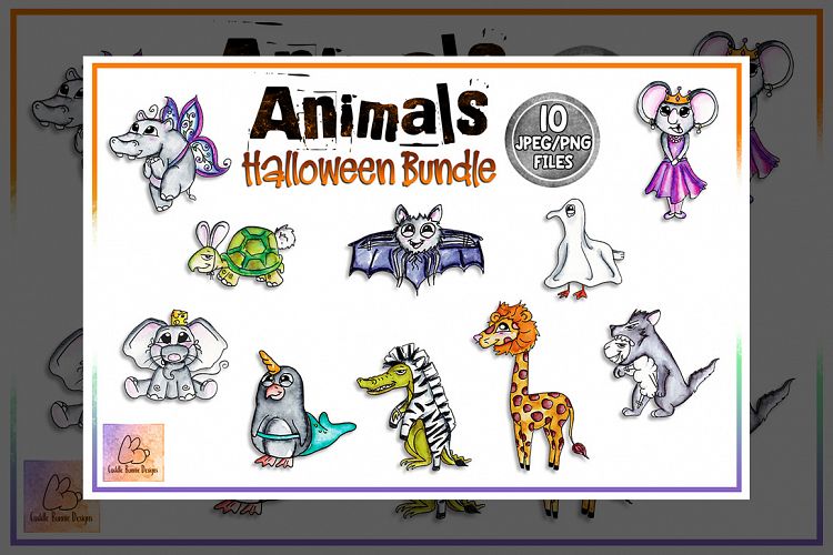 Clipart, Sublimation, Funny Animal,Halloween, Fall Season