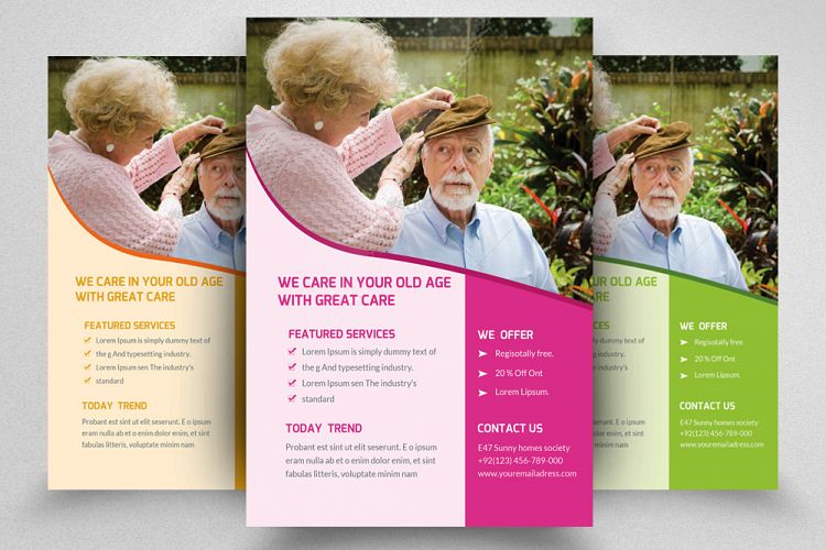 Senior Care Home Flyer Template