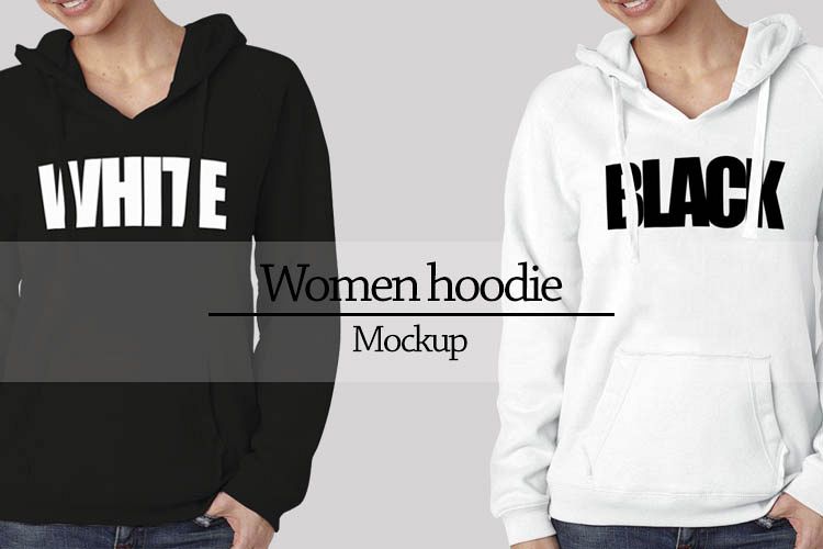 Women Hoodie Mockup