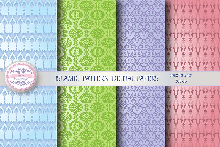 ISLAMIC PATTERN DIGITAL PAPERS
