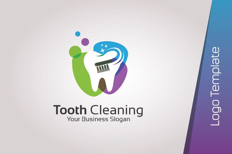 Dental Logo Template - Tooth Cleaning