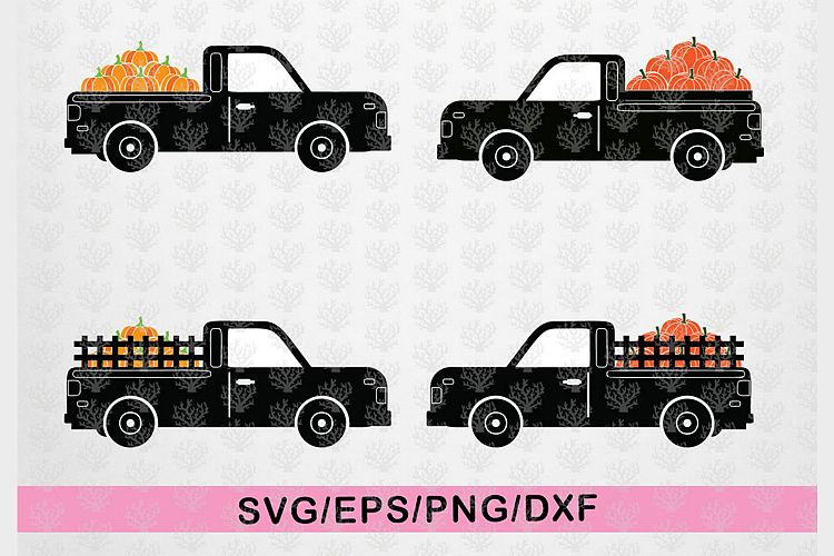 Pumpkin Truck Thanksgiving SVG EPS DXF PNG Cutting Files