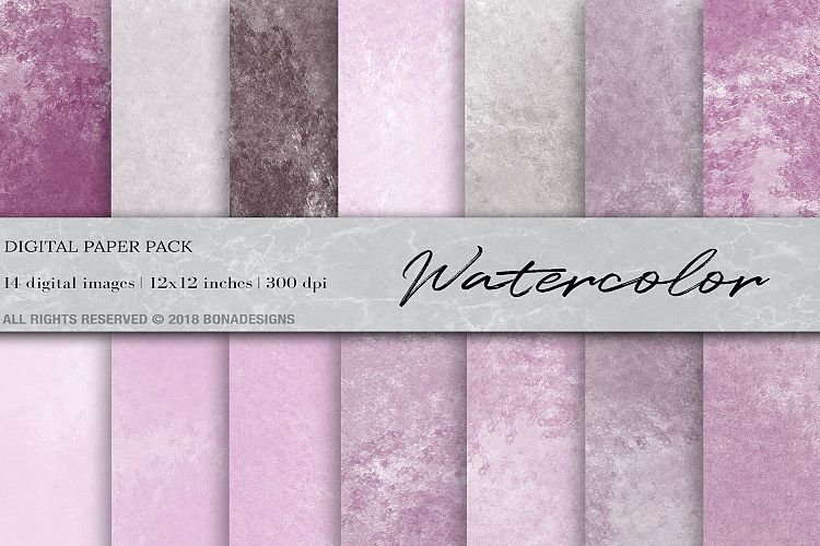 Watercolor Digital Paper, Watercolor Background