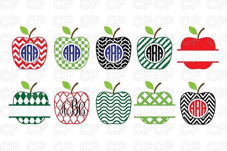 Apple Bundle Cut Files, Apple Clipart,Back to School Clipart