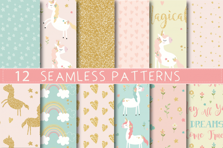 Sparkly unicorn papers