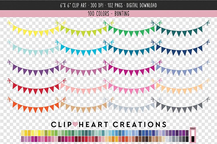 Bunting Clip Art - 100 Clip Art Graphics