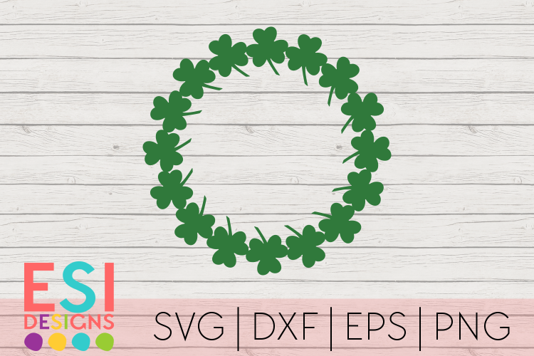 St Patricks Day SVG | Shamrock Circle Monogram Design 2
