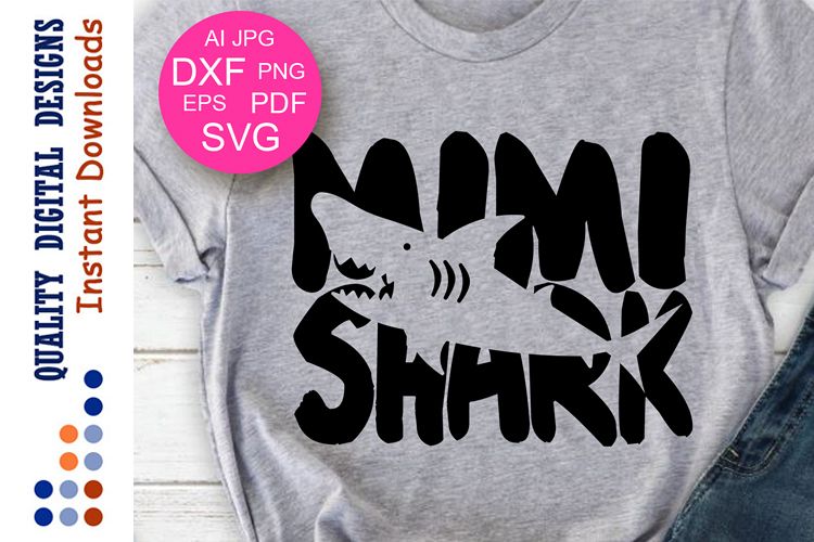 MiMi shark Svg Family shark shirts Mimi svg Party decor Png