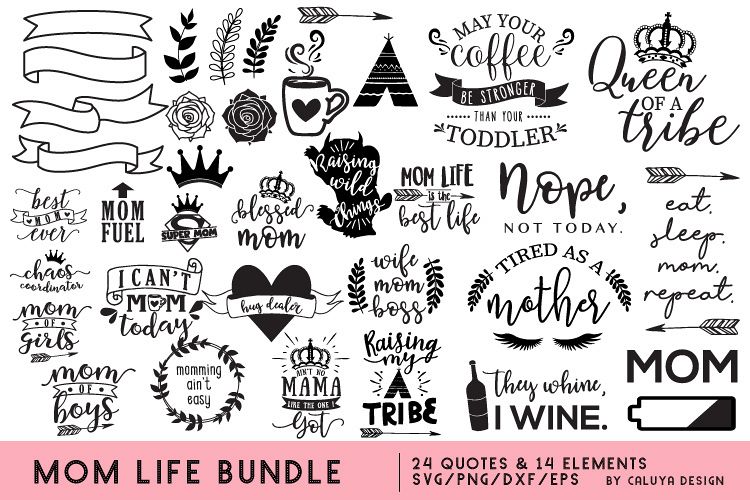 Mom Life SVG Cut File Bundle