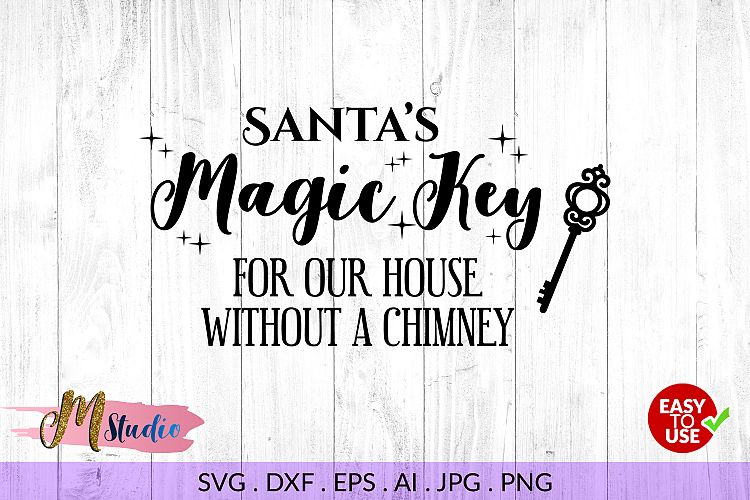 Santas Magic Key svg, for Silhouette Cameo or Cricut