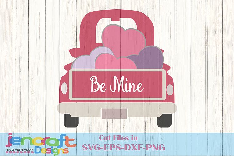 Valentine SVG - Heart Truck svg file Design