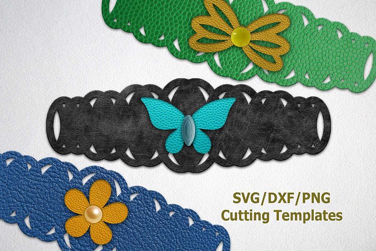 Download Leather Cuff Bracelet svg dxf files for laser machine cut