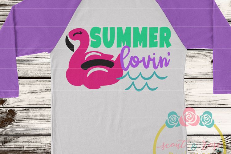 Summer Lovin Flamingo SVG DXF PNG