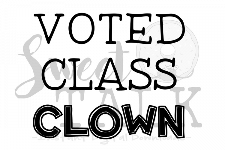 Voted Class Clown-svg,png,jpg, 