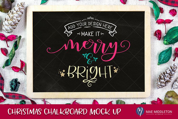 Christmas / Winter Chalkboard Mock up