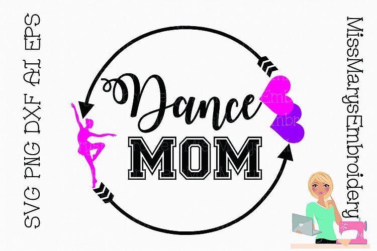 Dance Mom Monogram SVG Cutting File