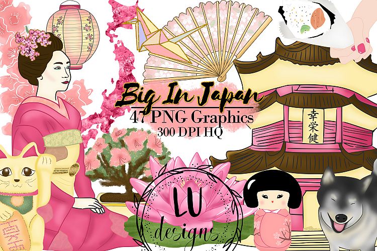 Japan Clipart Set, Asian Illustrations