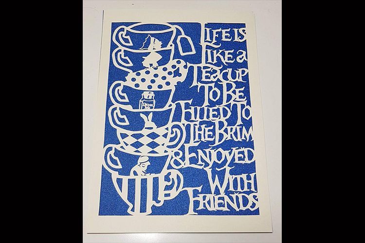 Wonderland inspired Life is like a teacup template