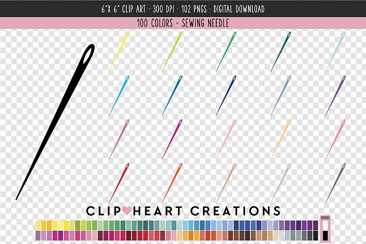Sewing Needle Clip Art - 100 Clip Art Graphics