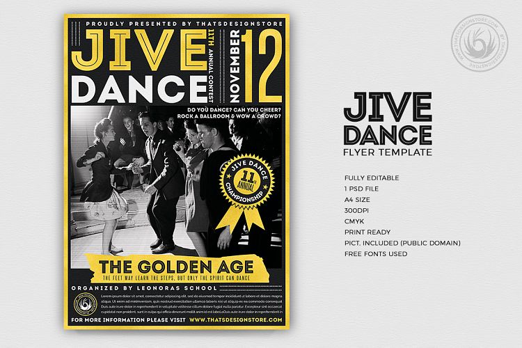 Jive Dance Flyer Template