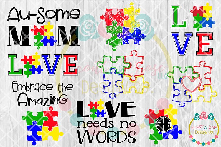 Autism Design Bundle - SVG DXF PNG