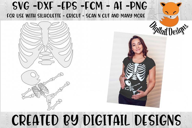 Karate Baby Skeleton X-Ray SVG for Silhouette -Cricut