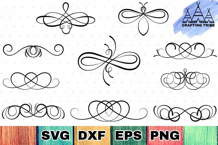 Free Flourish Dividers SVG Cut Files Pack