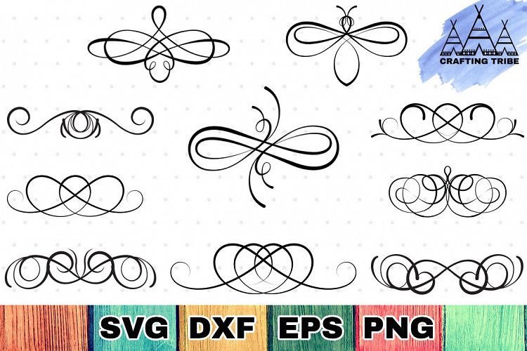 Download Free Svgs Download Flourish Dividers Svg Cut Files Pack Free Design Resources