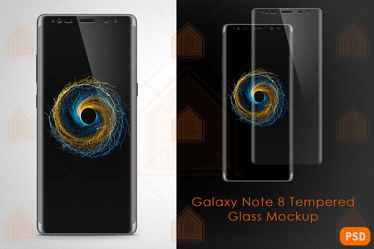 Samsung Galaxy Note 8 Tempered Glass -V1-V2-Template