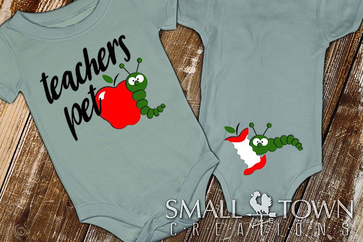 Teachers pet, cute bug, baby outfit, SVG Cut Files