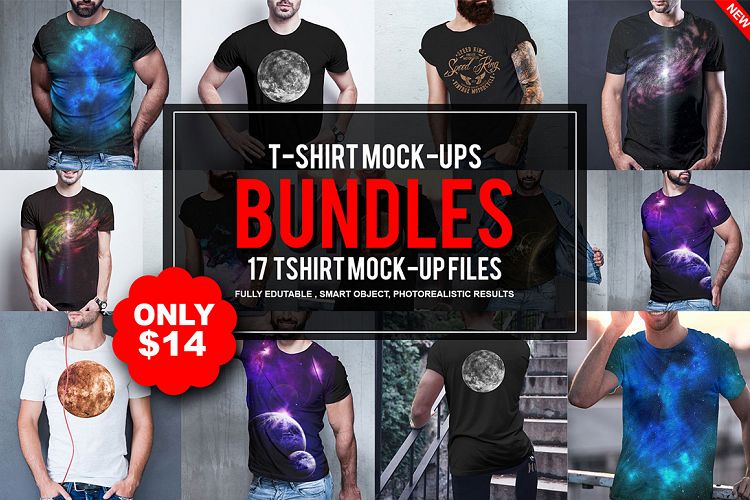 Man Tshirt Mockup Bundles