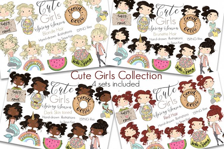 Cute Planners Girls Spring Collections Bundle