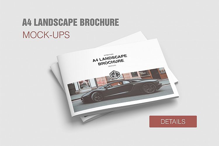 A4 Landscape Brochure Mockup