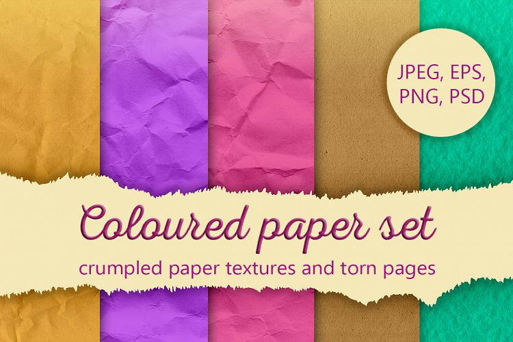 Coloured paper set