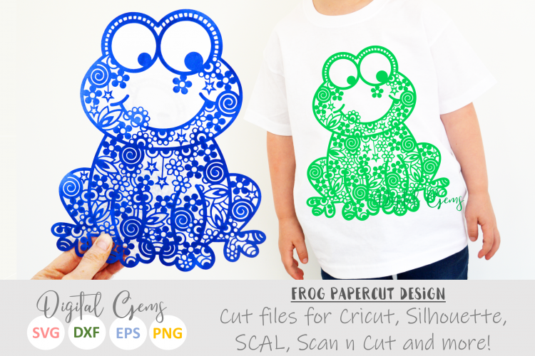 Frog paper cut SVG / DXF / EPS files