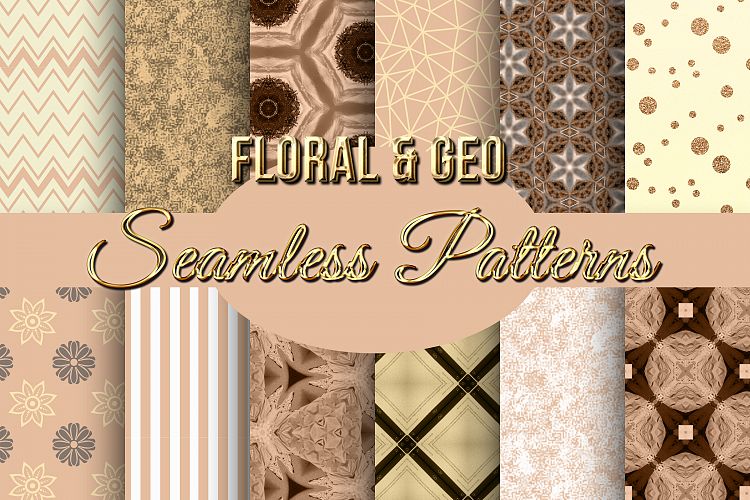 Floral and Geo Seamless Patterns