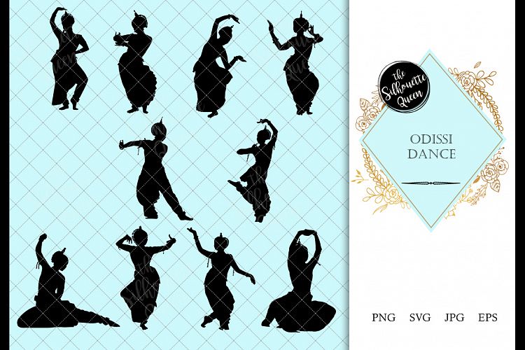 Odissi Dance svg, indian dance cricut files, black dancer si