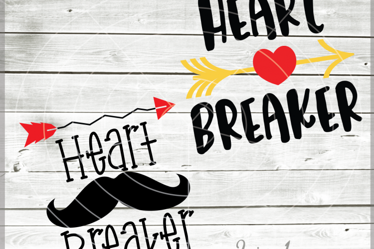 Heartbreaker Valentine Svg - 2 in 1 Boy Valentine svg - Baby