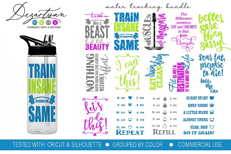 Water Tracking Bundle of SVG DXF cut ready files