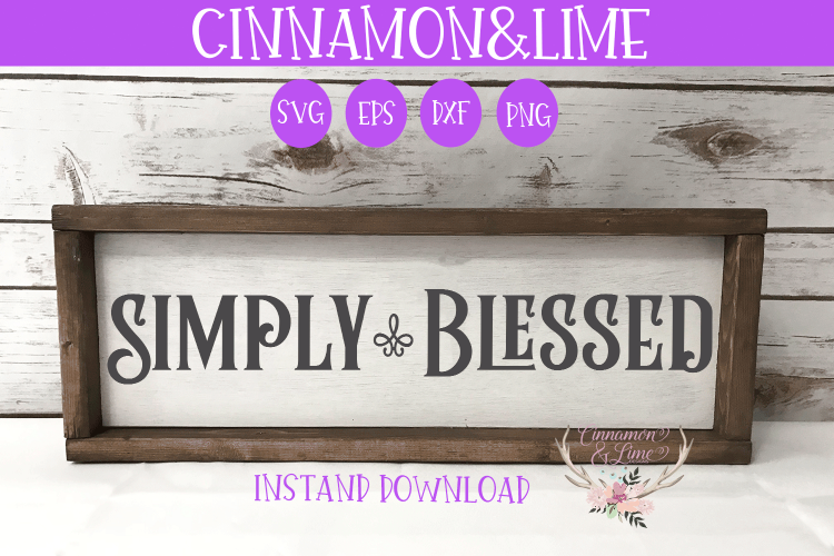 Simply Blessed Fall Wood Sign SVG