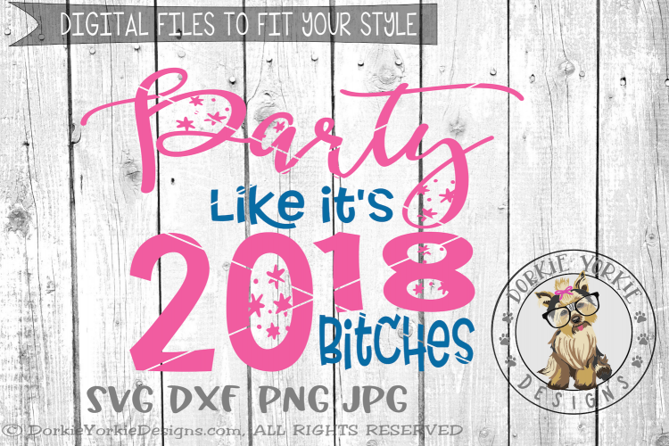 Party like its  2018 Bitches   - SVG cut files