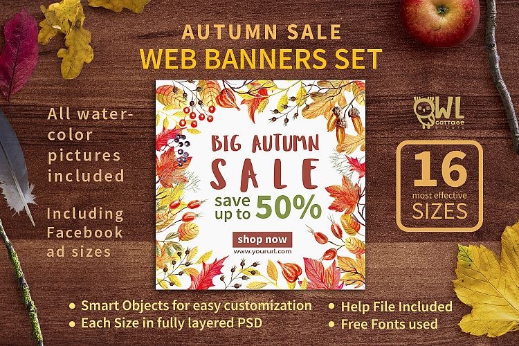 Autumn Sale Web Banners Set
