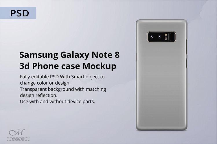 Samsung Galaxy Note 8 3d Phone Case Mockup