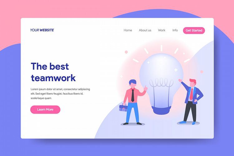 Landing page template of Business Idea Concept