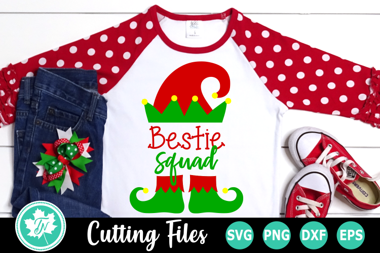 Download Bestie Squad Elf - A Christmas SVG Cut File