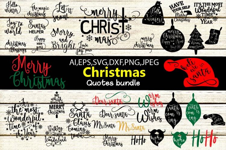 Christmas Quotes bundle svg cutting files | quotes svg